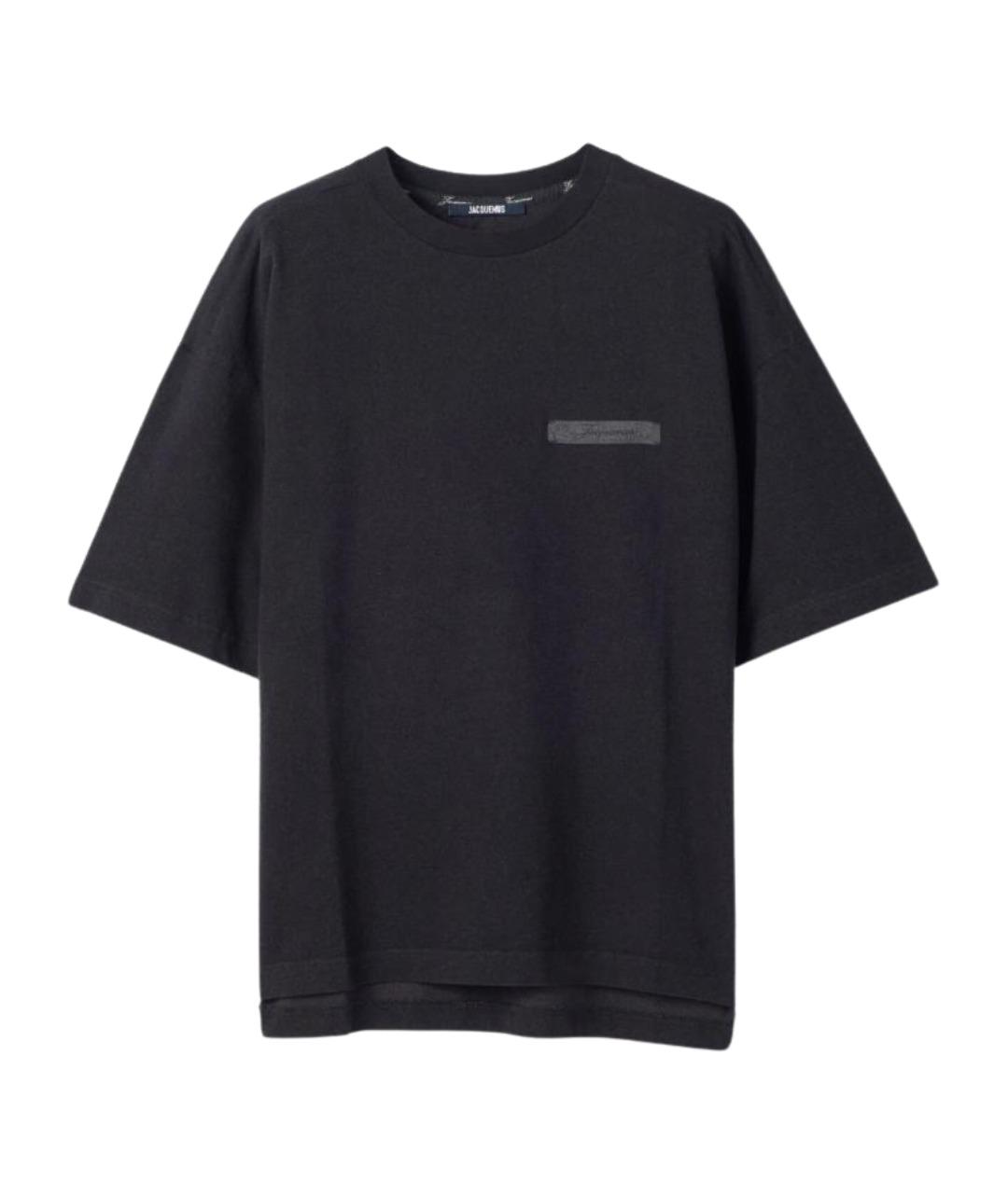 JACQUEMUS Серая хлопковая футболка, фото 1
