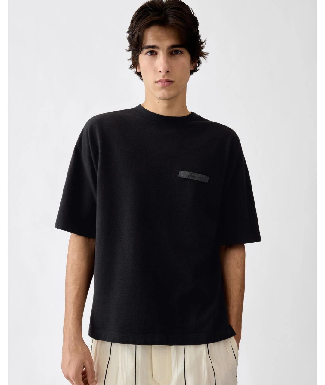 JACQUEMUS Серая хлопковая футболка, фото 2