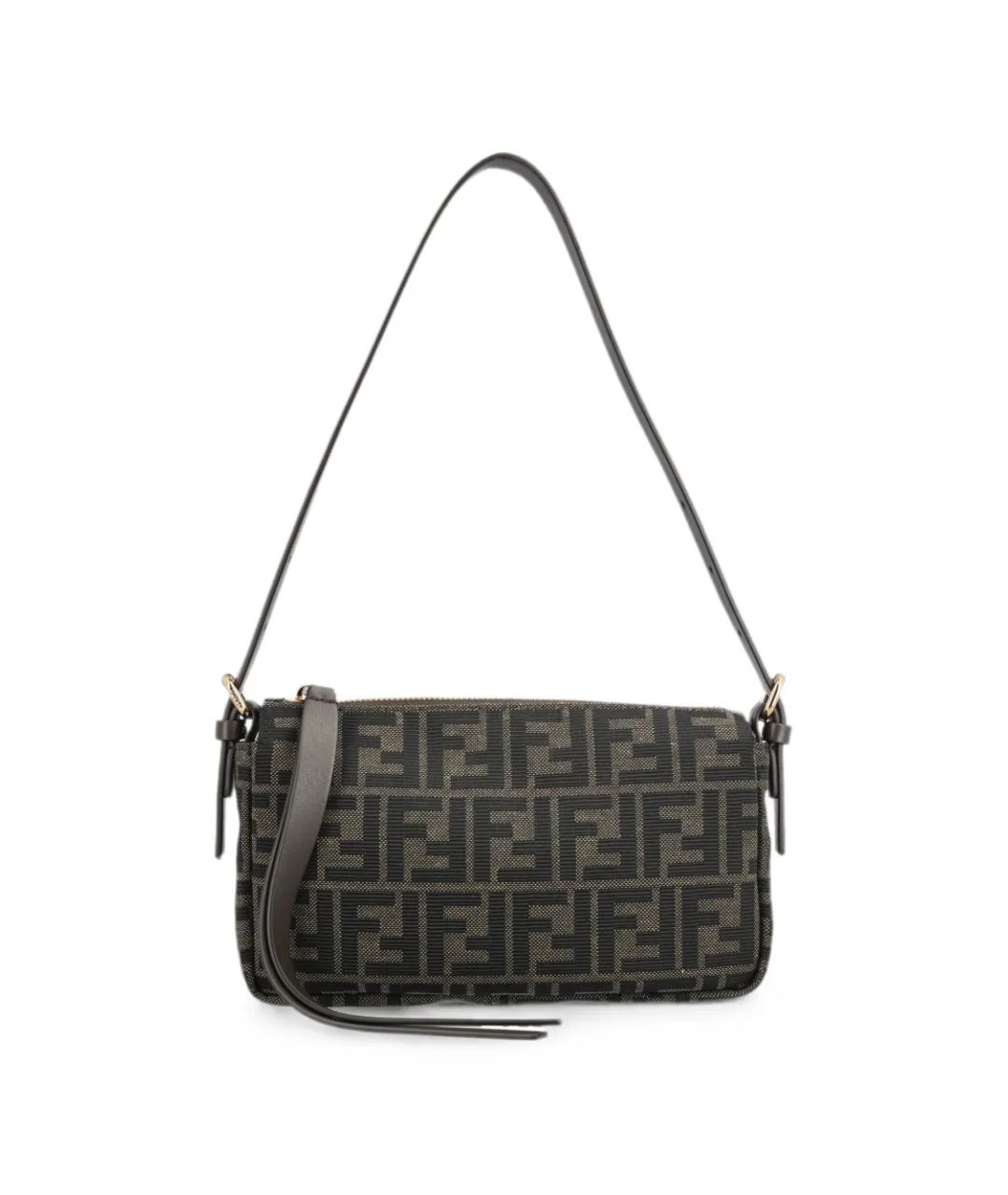 FENDI Коричневая тканевая сумка через плечо, фото 1