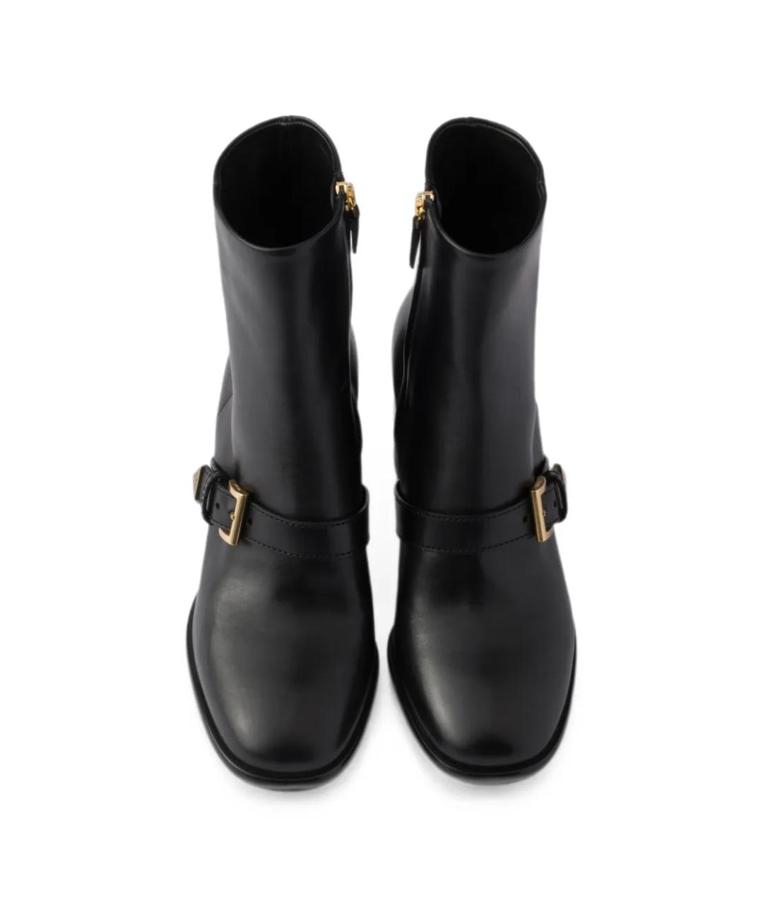 PRADA Черные кожаные ботильоны, фото 4