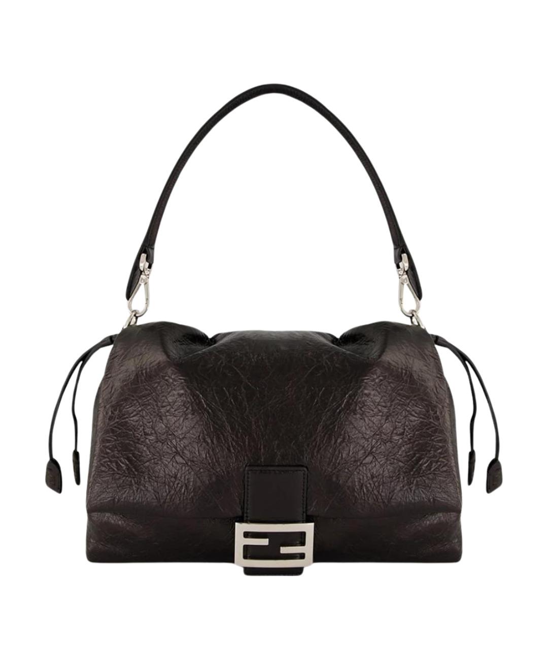 FENDI Черная кожаная сумка через плечо, фото 1