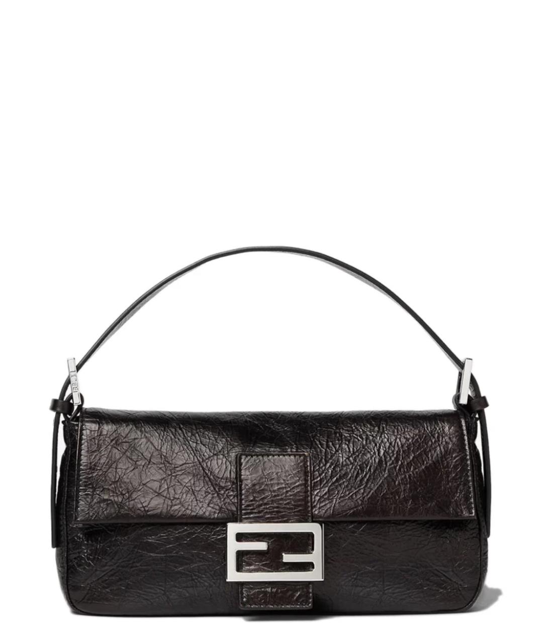 FENDI Черная кожаная сумка через плечо, фото 1