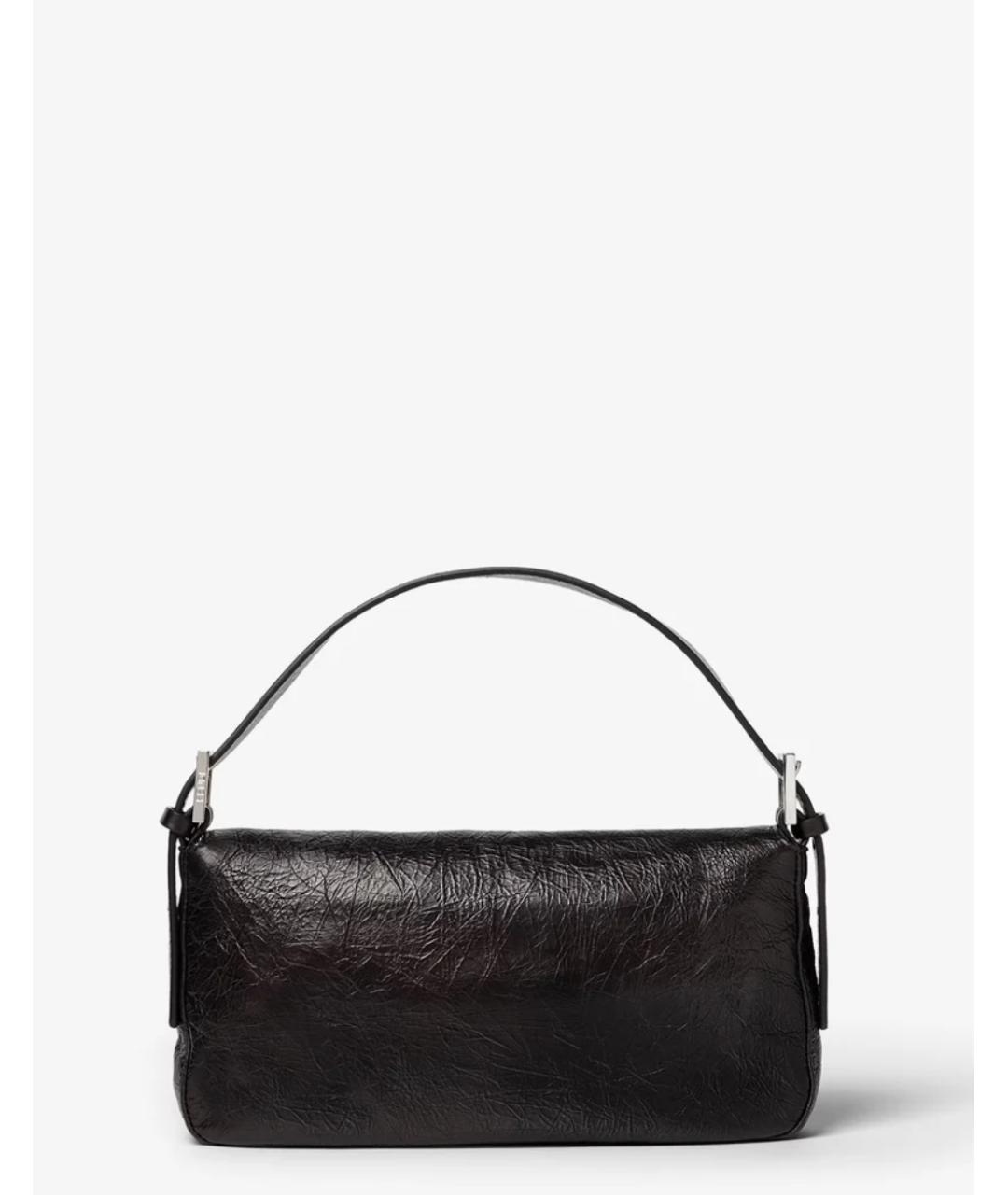 FENDI Черная кожаная сумка через плечо, фото 2