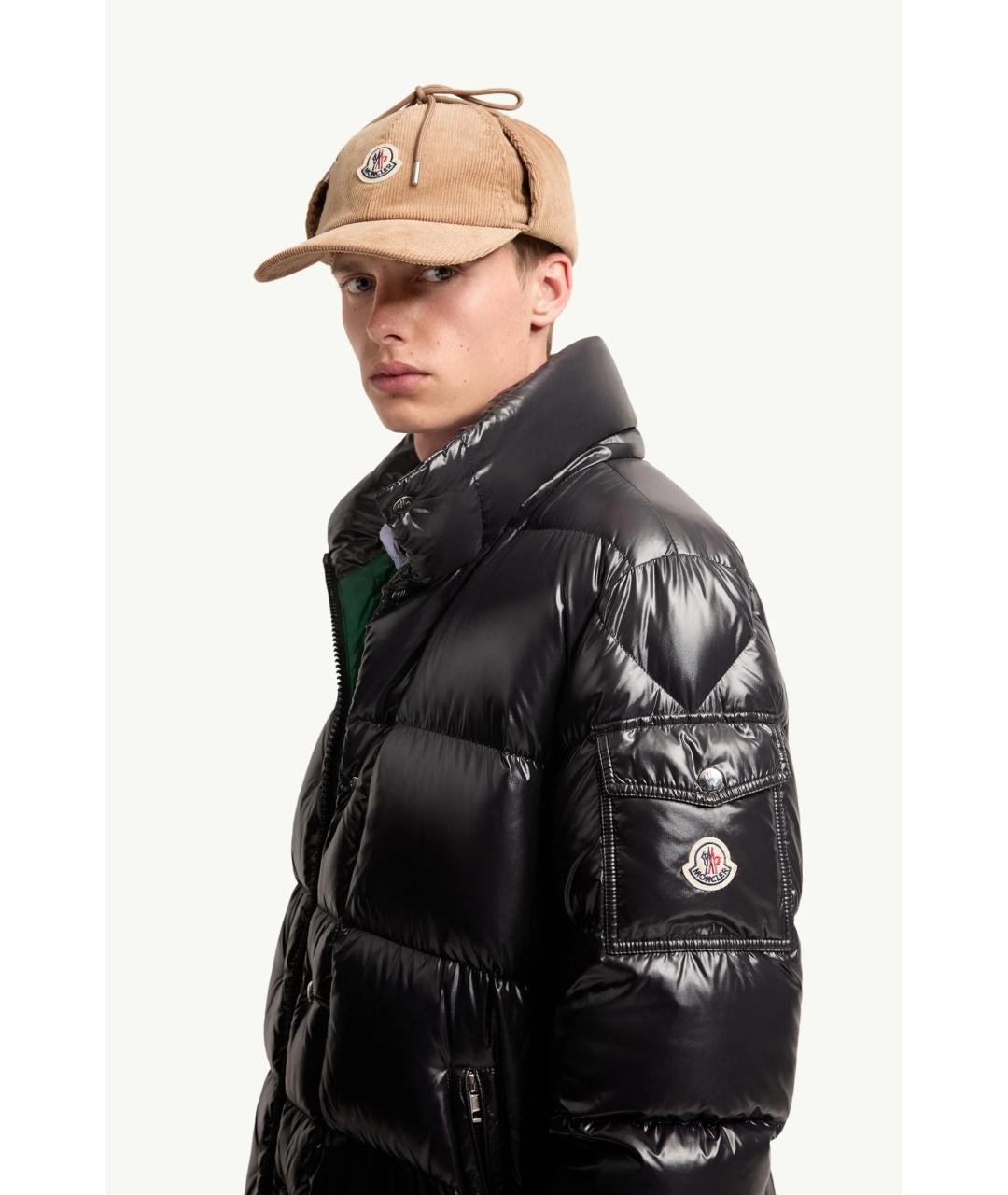 MONCLER Черный пуховик, фото 4