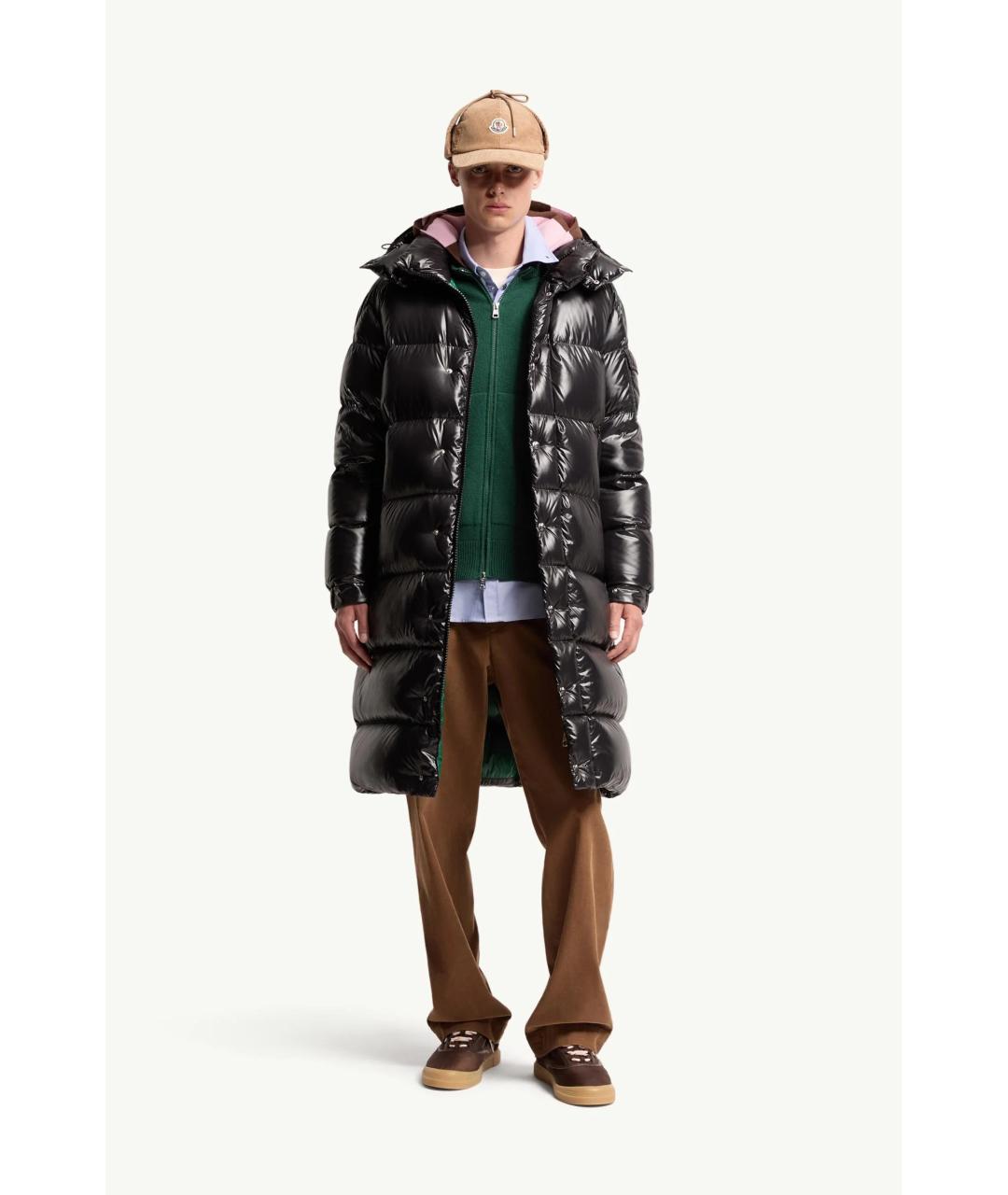 MONCLER Черный пуховик, фото 5