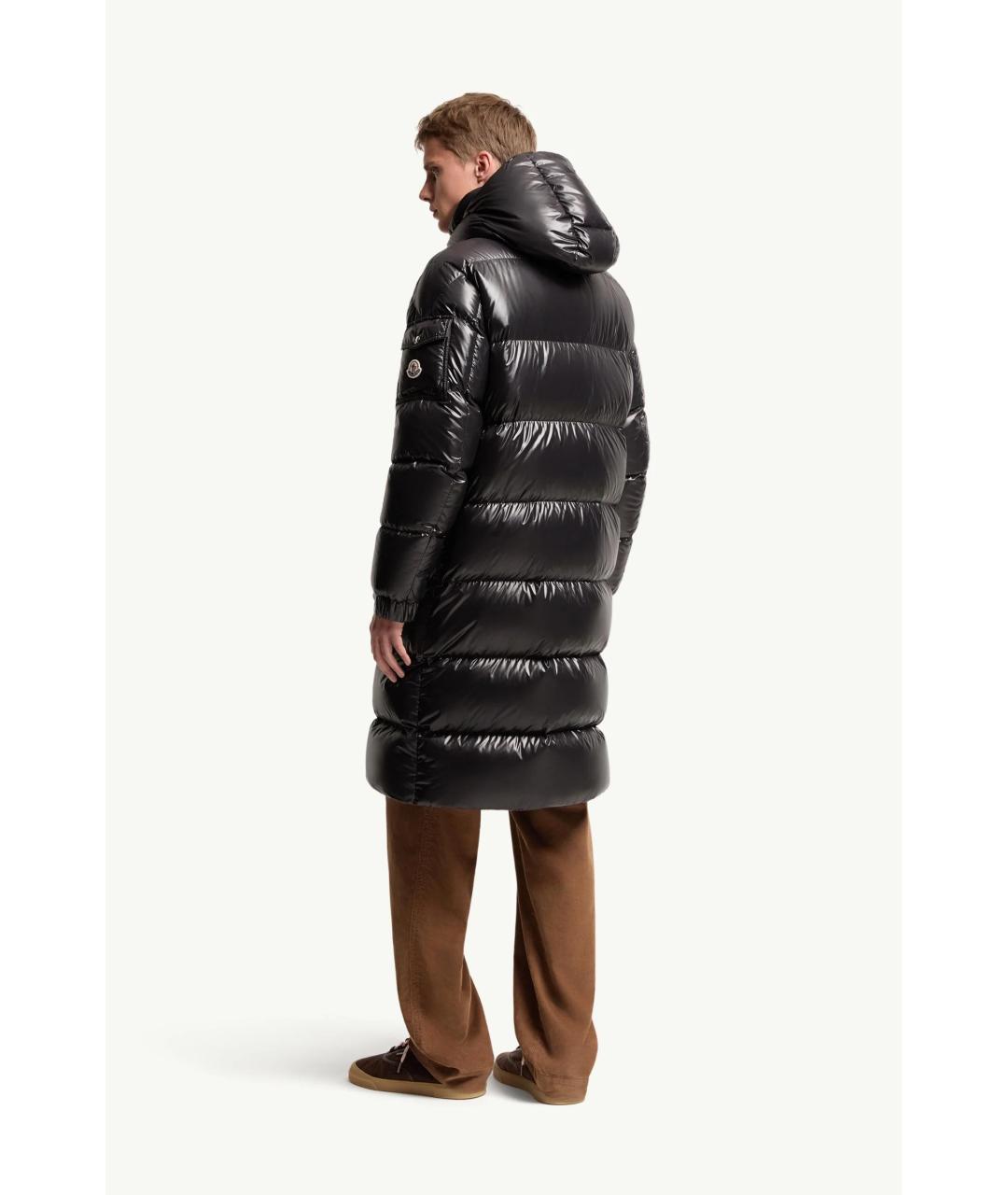 MONCLER Черный пуховик, фото 3