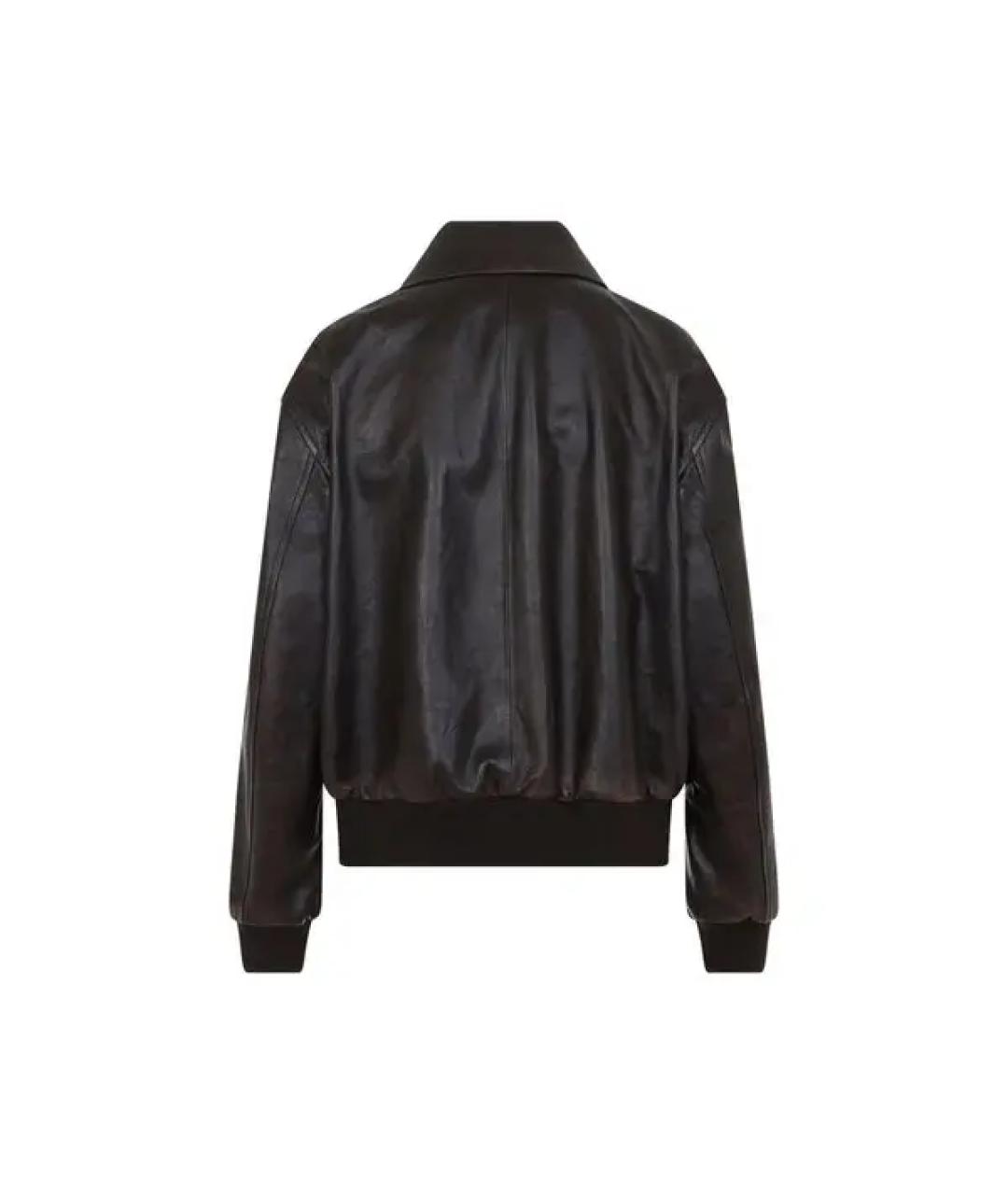 PRADA Коричневая кожаная куртка, фото 4