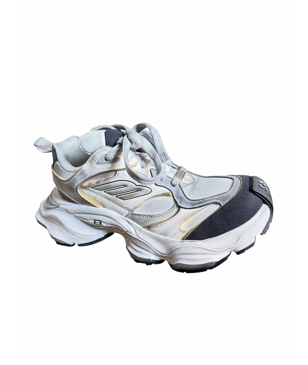 BALENCIAGA Белые текстильные низкие кроссовки / кеды, фото 1