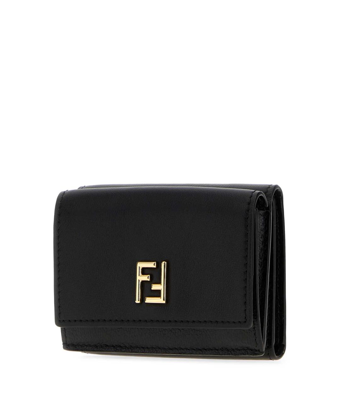 FENDI Черный кожаный кошелек, фото 2