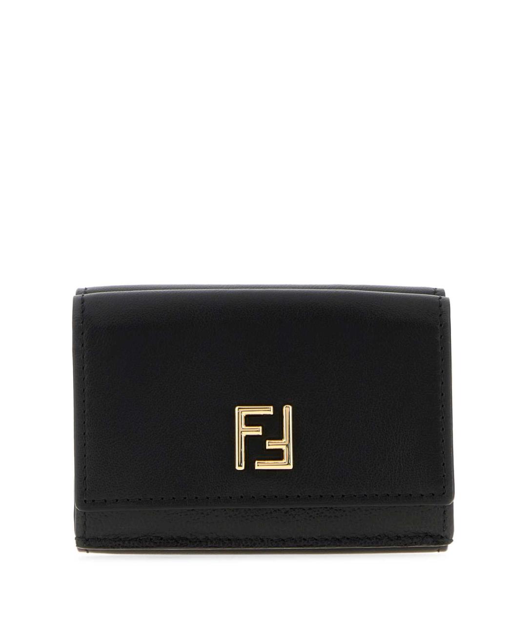FENDI Черный кожаный кошелек, фото 1