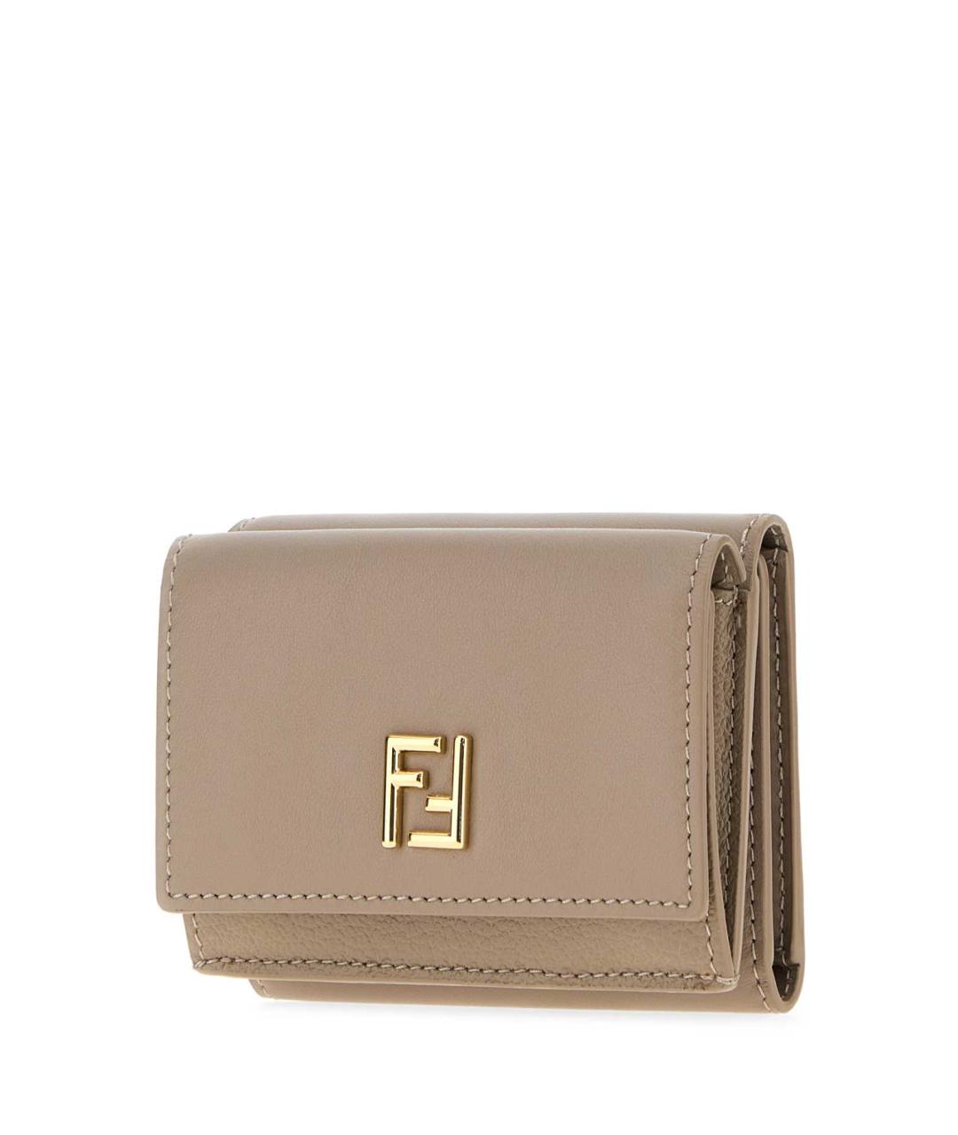 FENDI Бежевый кожаный кошелек, фото 2