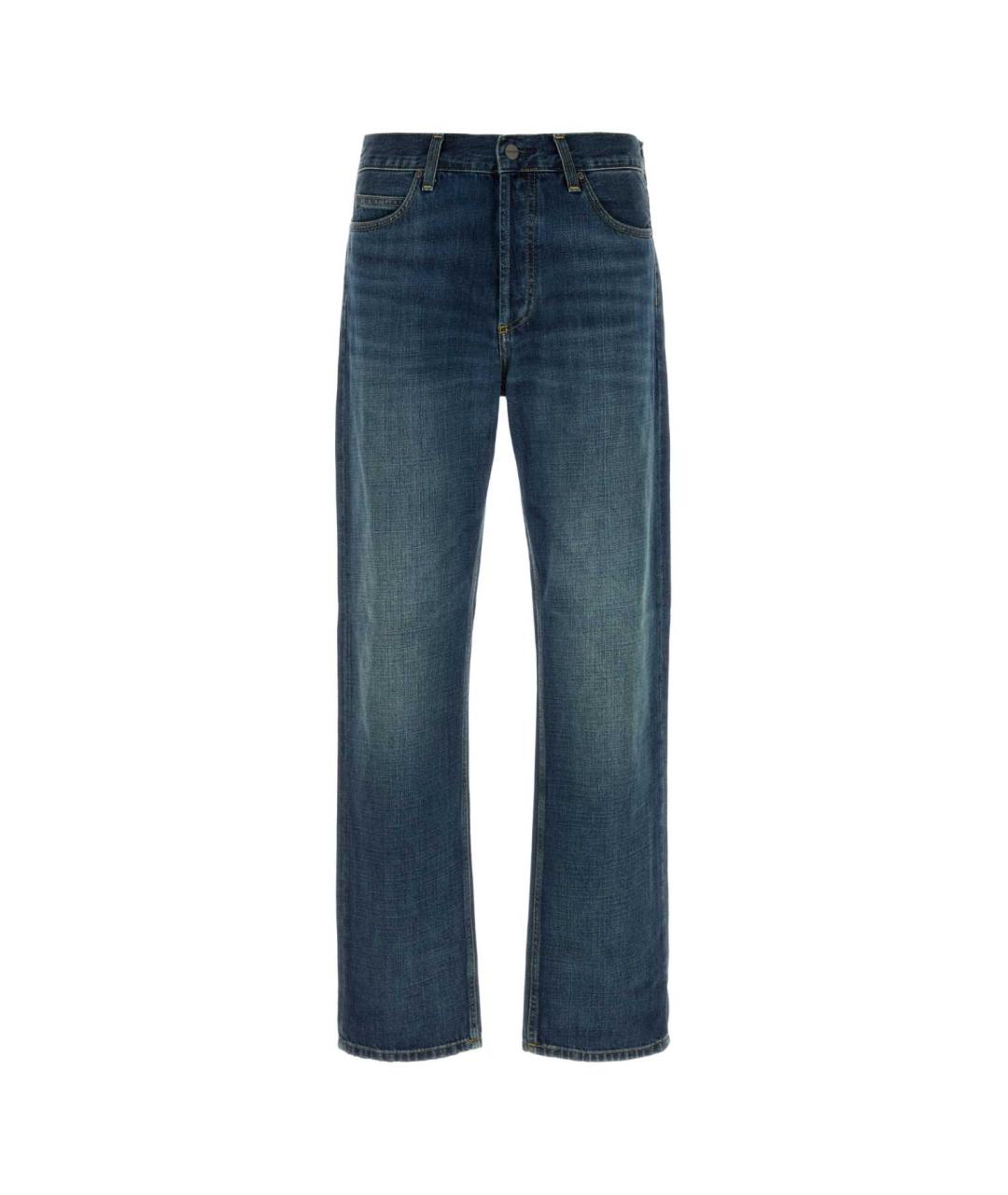 CARHARTT WIP Синие хлопковые прямые джинсы, фото 1