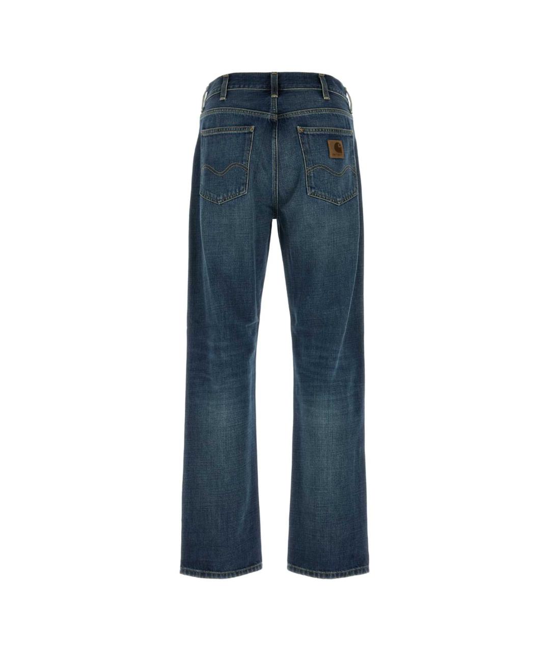 CARHARTT WIP Синие хлопковые прямые джинсы, фото 2