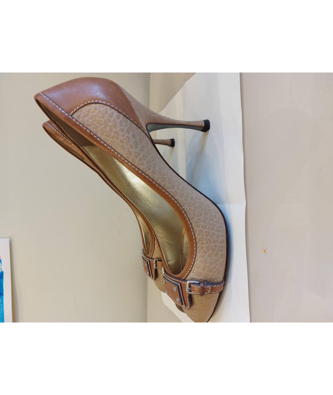 DOLCE&GABBANA Бежевые туфли из искусственной кожи, фото 3