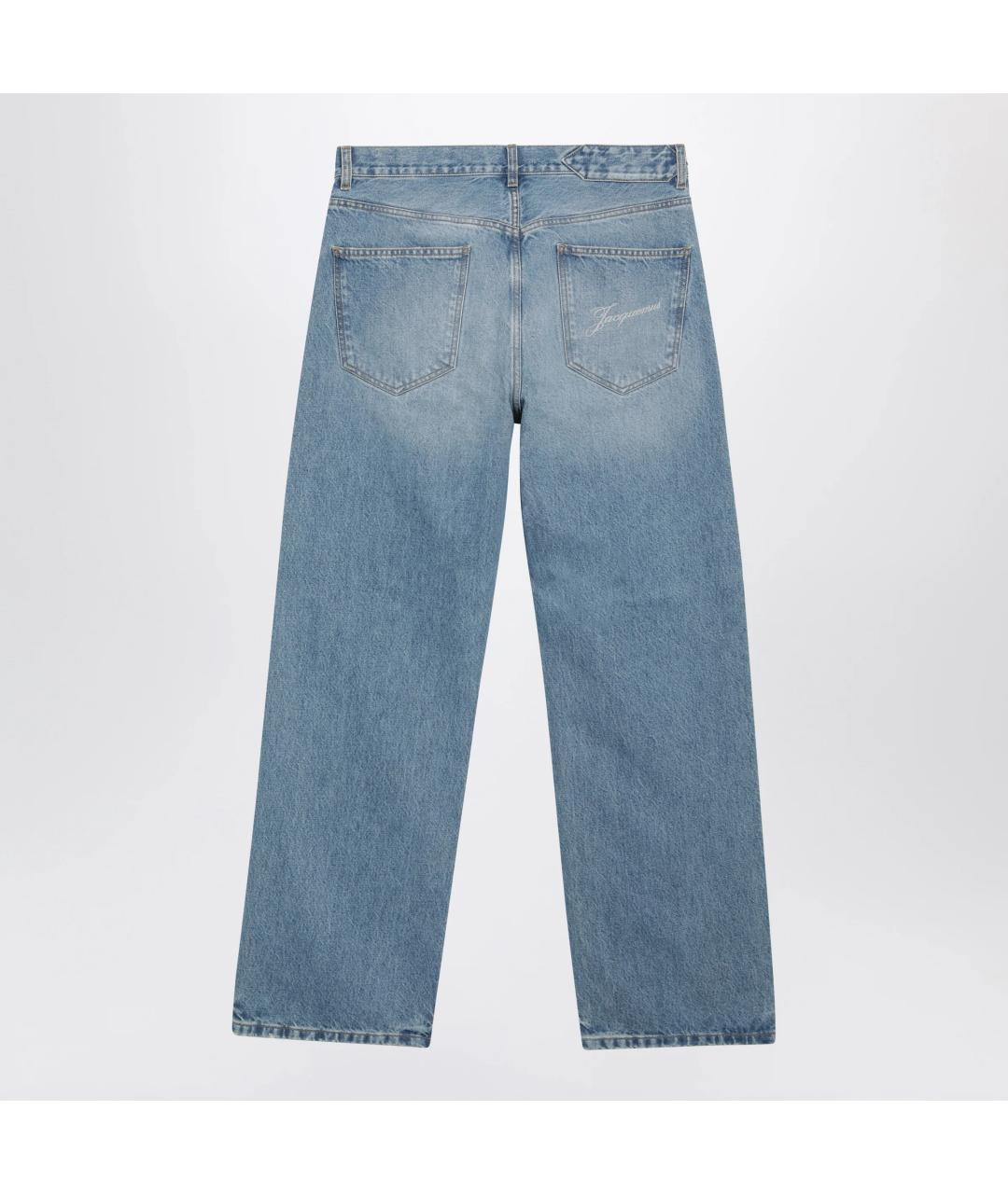 JACQUEMUS Синие хлопковые прямые джинсы, фото 2