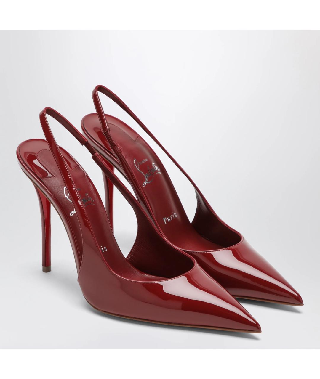 CHRISTIAN LOUBOUTIN Красные туфли из лакированной кожи, фото 2