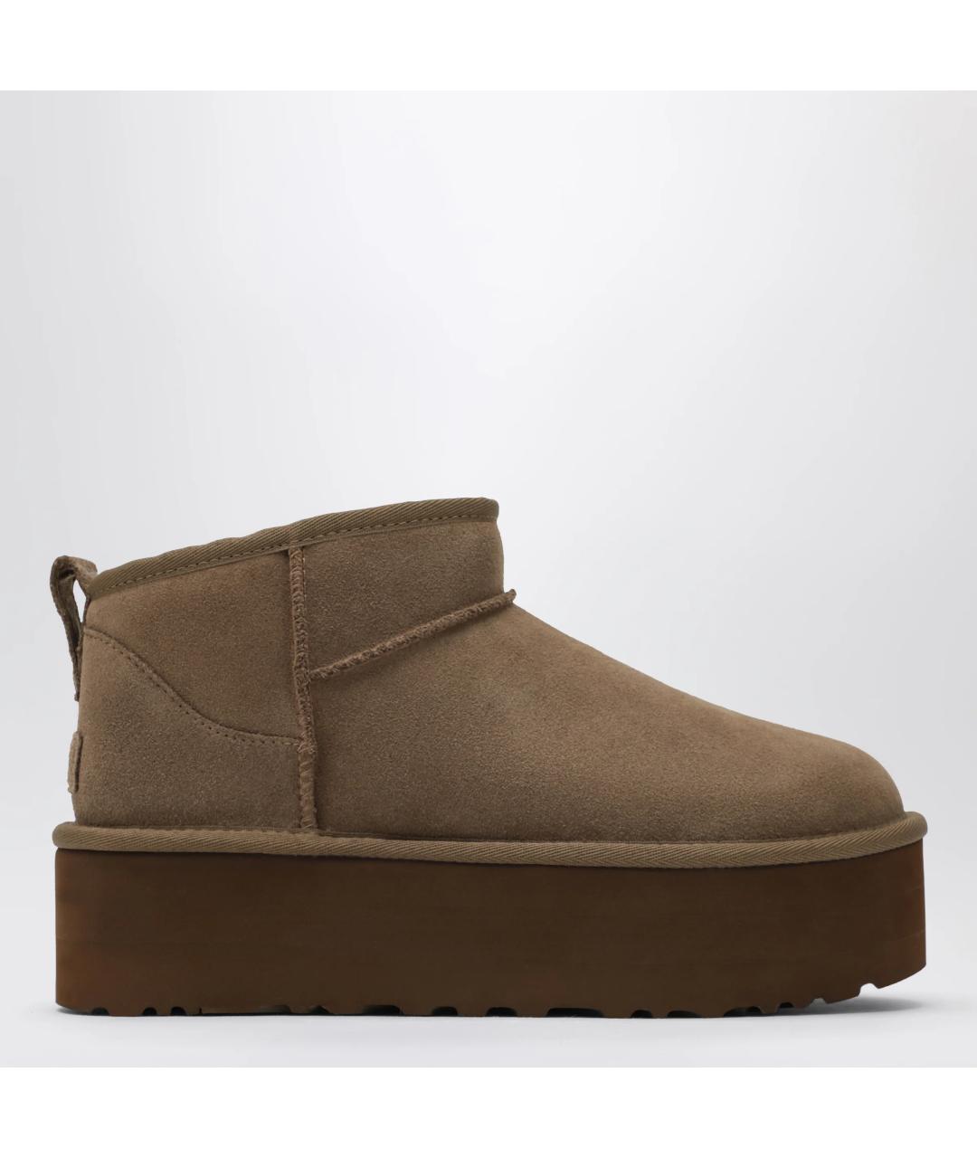 UGG Коричневые замшевые полусапоги, фото 3