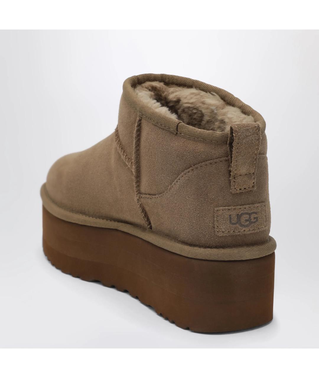 UGG Коричневые замшевые полусапоги, фото 2