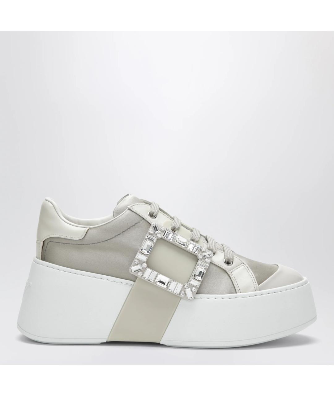 ROGER VIVIER Бежевые текстильные кроссовки, фото 3