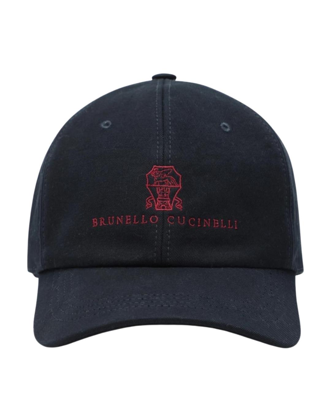 BRUNELLO CUCINELLI Синяя хлопковая кепка/бейсболка, фото 1