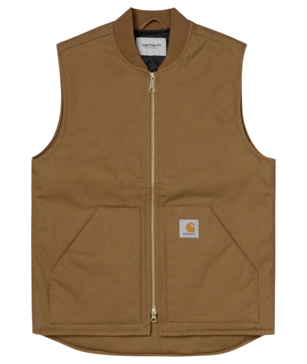 CARHARTT WIP Коричневый хлопковый жилет, фото 1