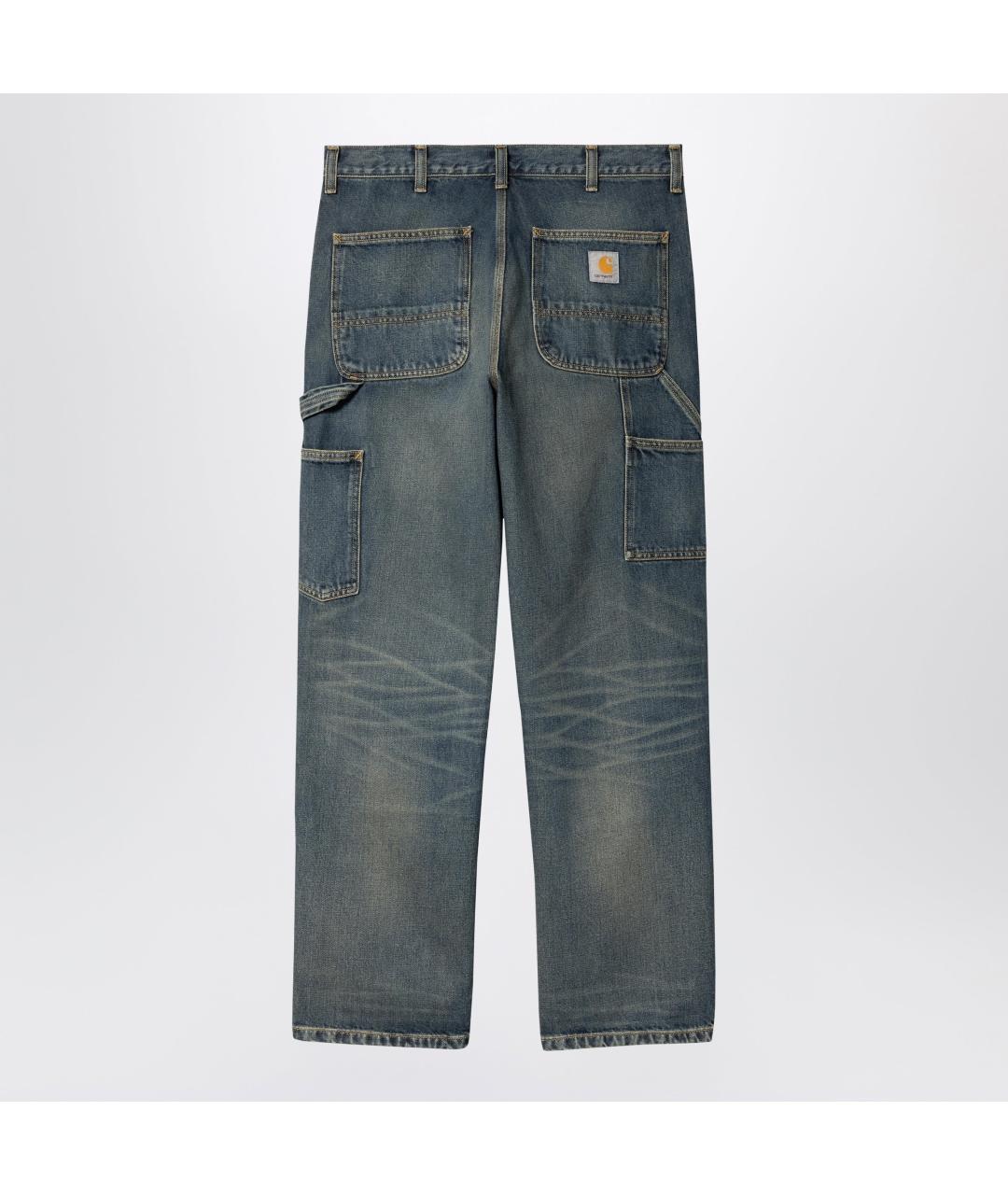 CARHARTT WIP Синие хлопковые прямые джинсы, фото 2