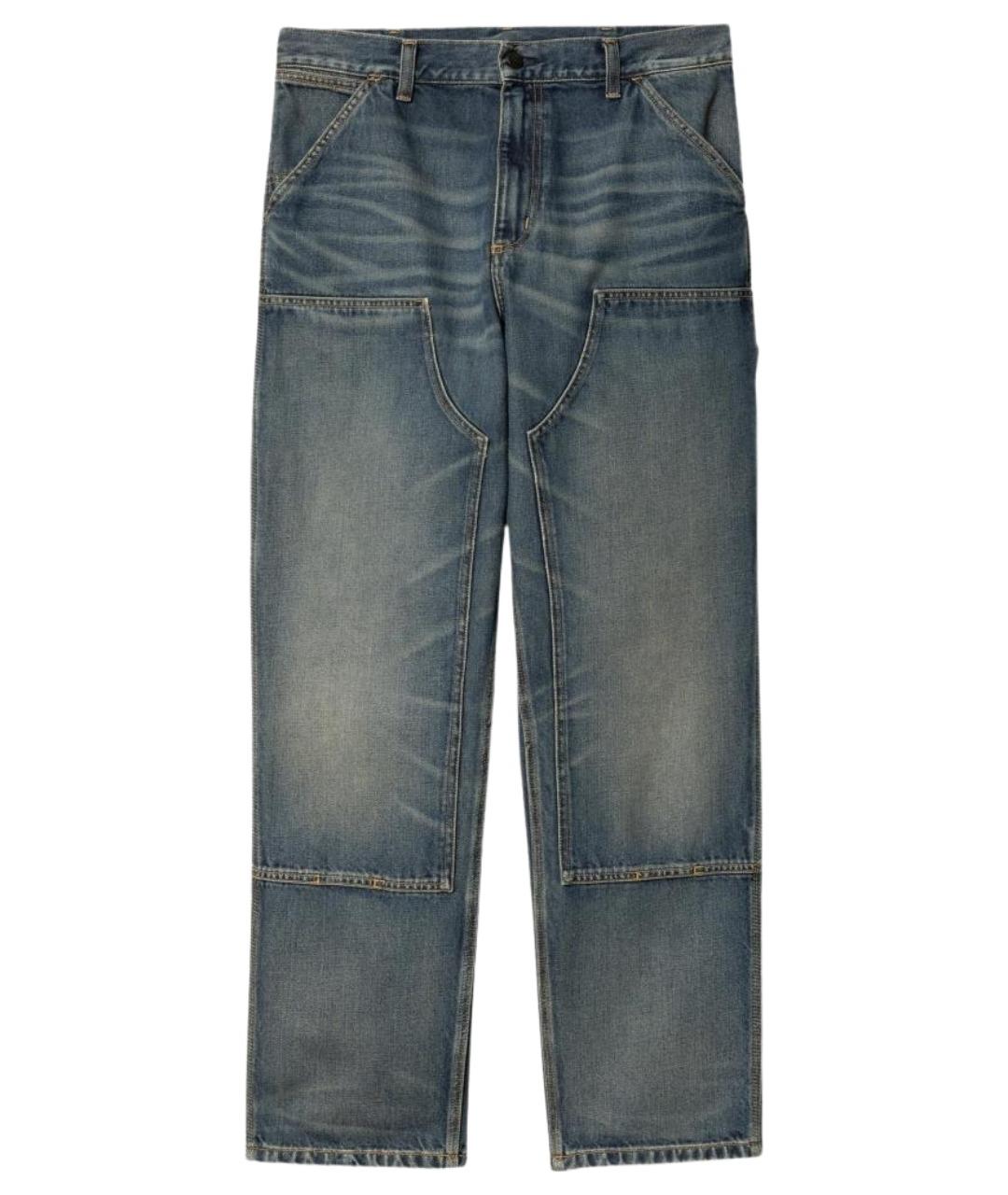 CARHARTT WIP Синие хлопковые прямые джинсы, фото 1