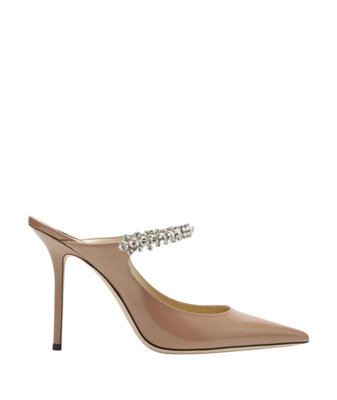 JIMMY CHOO Розовые мюли из лакированной кожи, фото 1