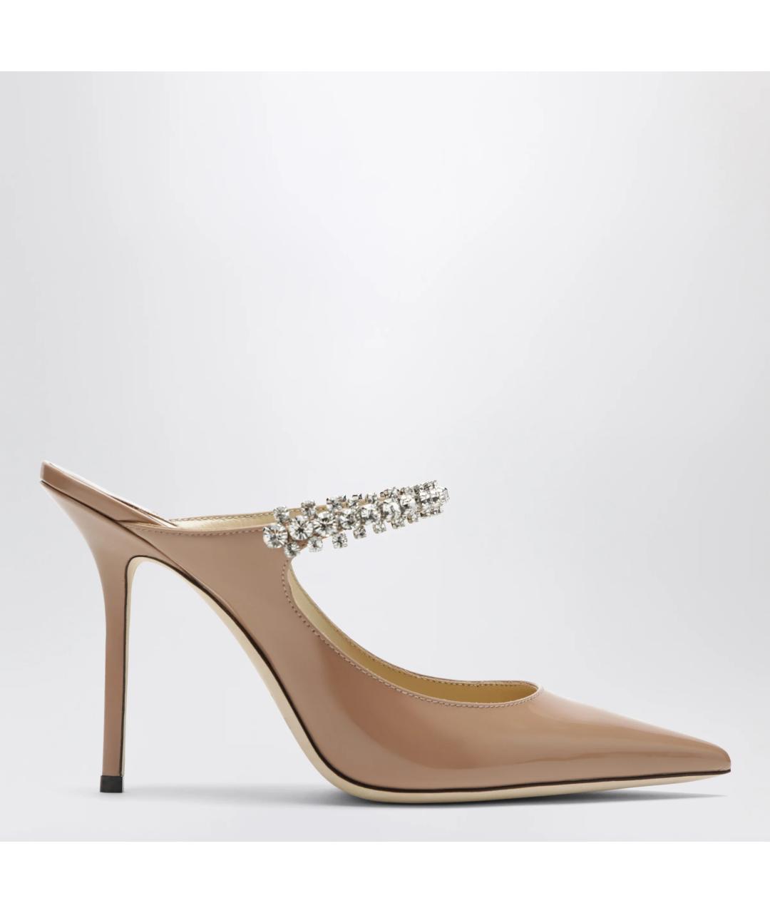 JIMMY CHOO Розовые мюли из лакированной кожи, фото 3