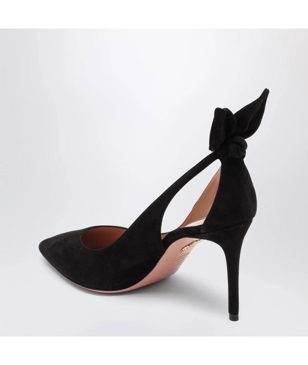 AQUAZZURA Черные замшевые туфли, фото 2