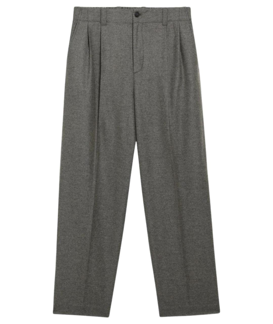 GOLDEN GOOSE Серые шерстяные повседневные брюки, фото 1