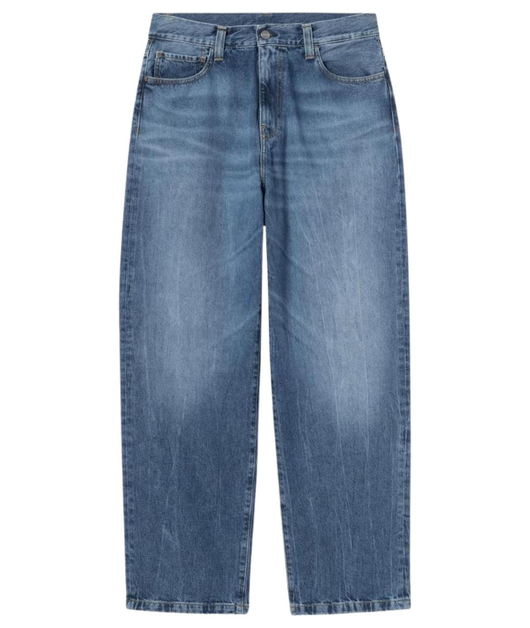 CARHARTT WIP Синие хлопковые прямые джинсы, фото 1
