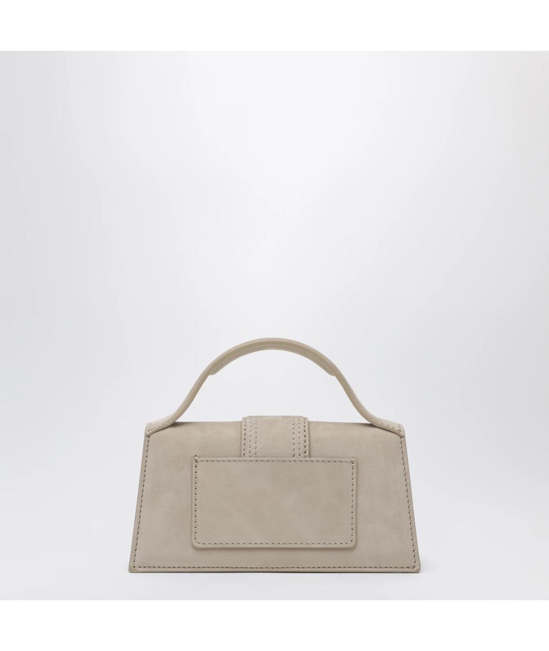 JACQUEMUS Бежевая кожаная сумка через плечо, фото 2