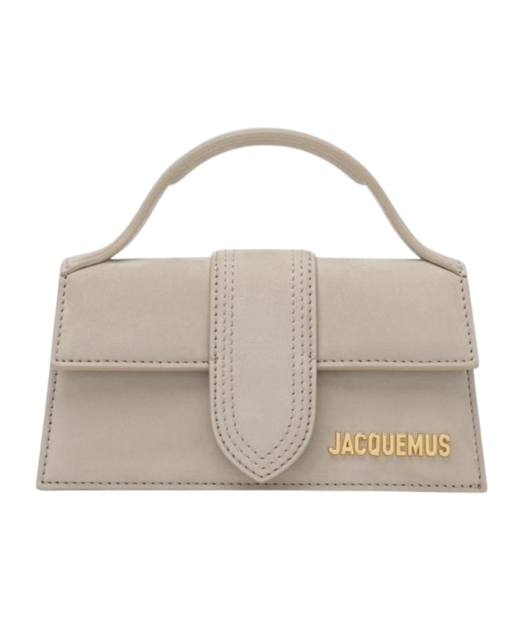JACQUEMUS Бежевая кожаная сумка через плечо, фото 1