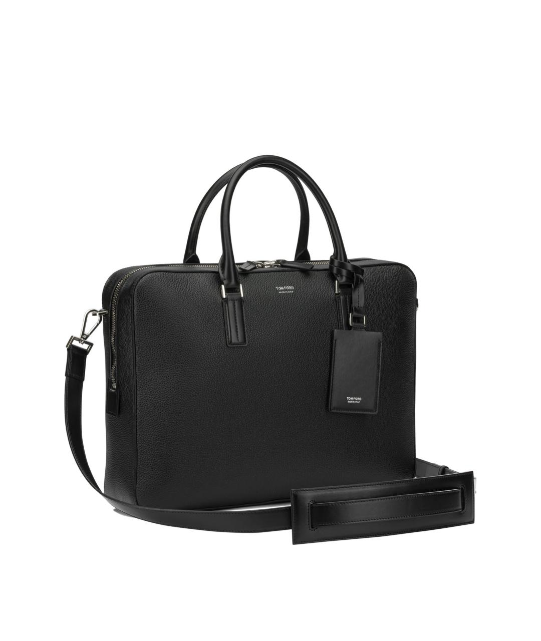 TOM FORD Черный кожаный портфель, фото 2