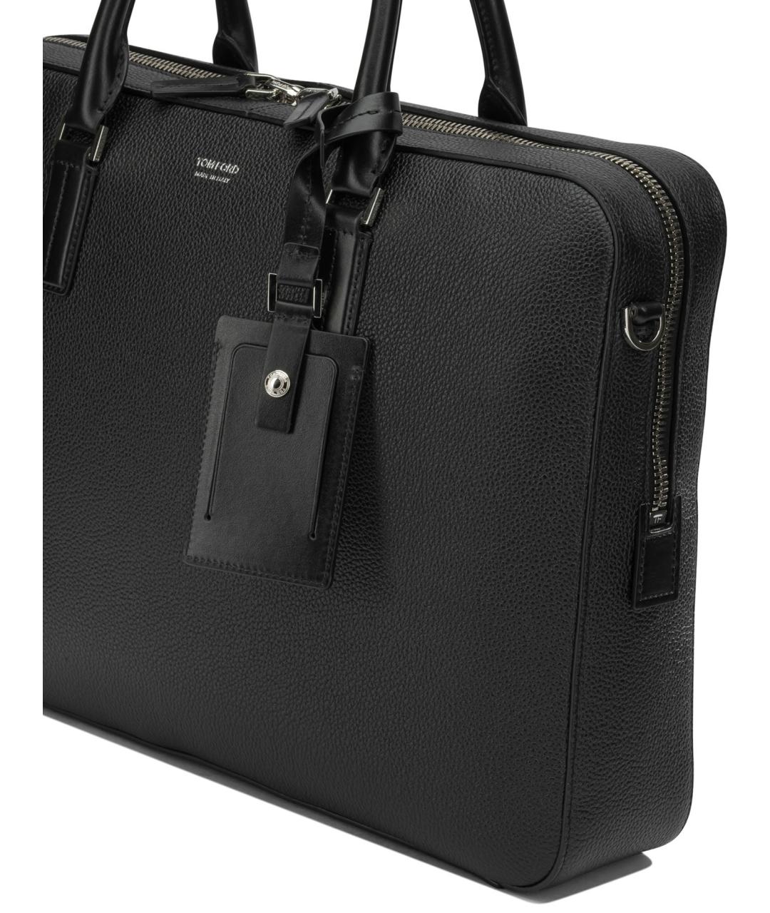TOM FORD Черный кожаный портфель, фото 4