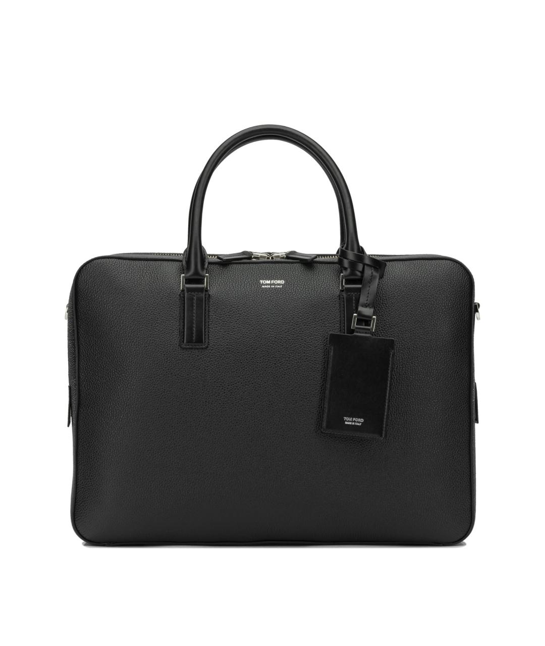 TOM FORD Черный кожаный портфель, фото 1