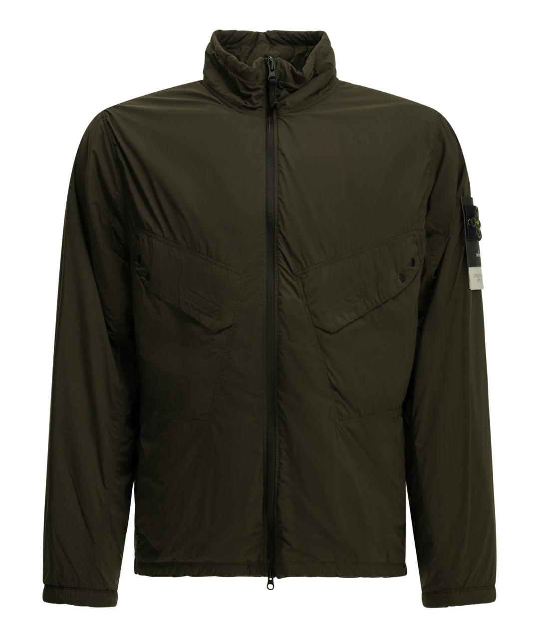 STONE ISLAND Зеленая полиамидовая куртка, фото 1