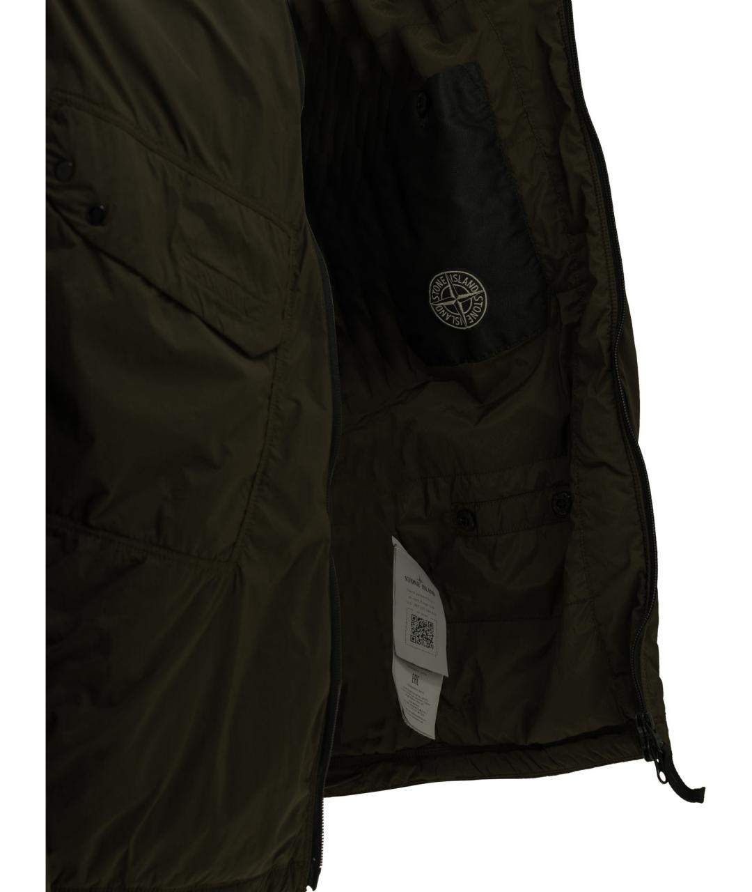 STONE ISLAND Зеленая полиамидовая куртка, фото 4