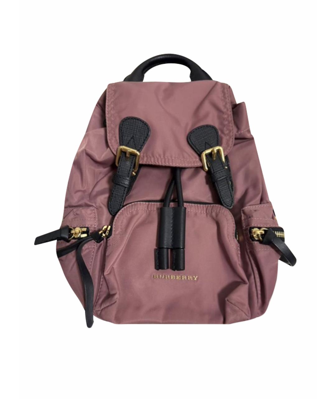 BURBERRY Коралловый тканевый рюкзак, фото 1