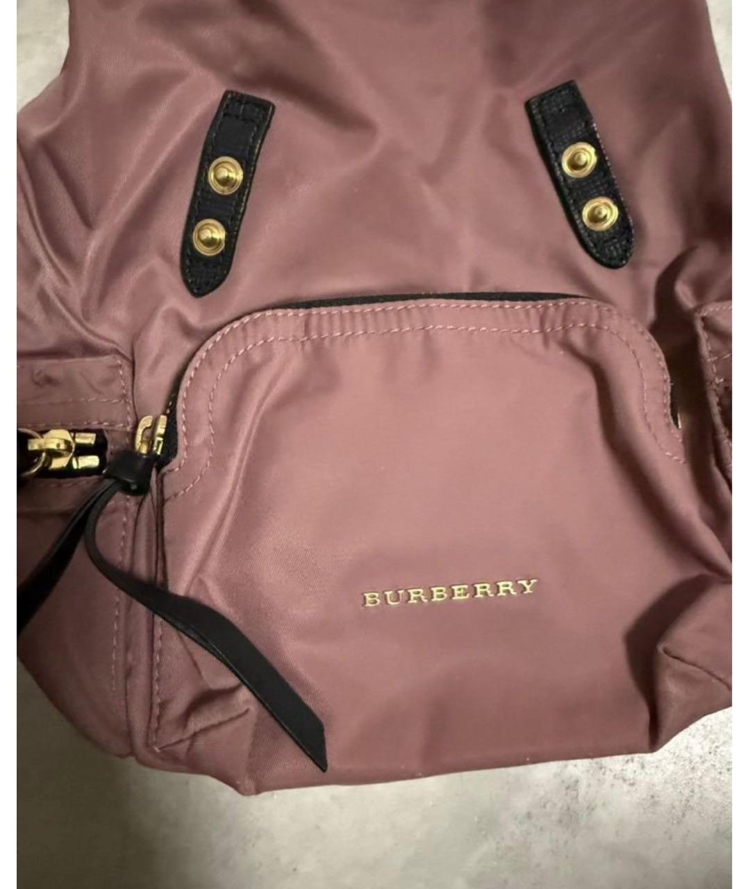 BURBERRY Коралловый тканевый рюкзак, фото 2