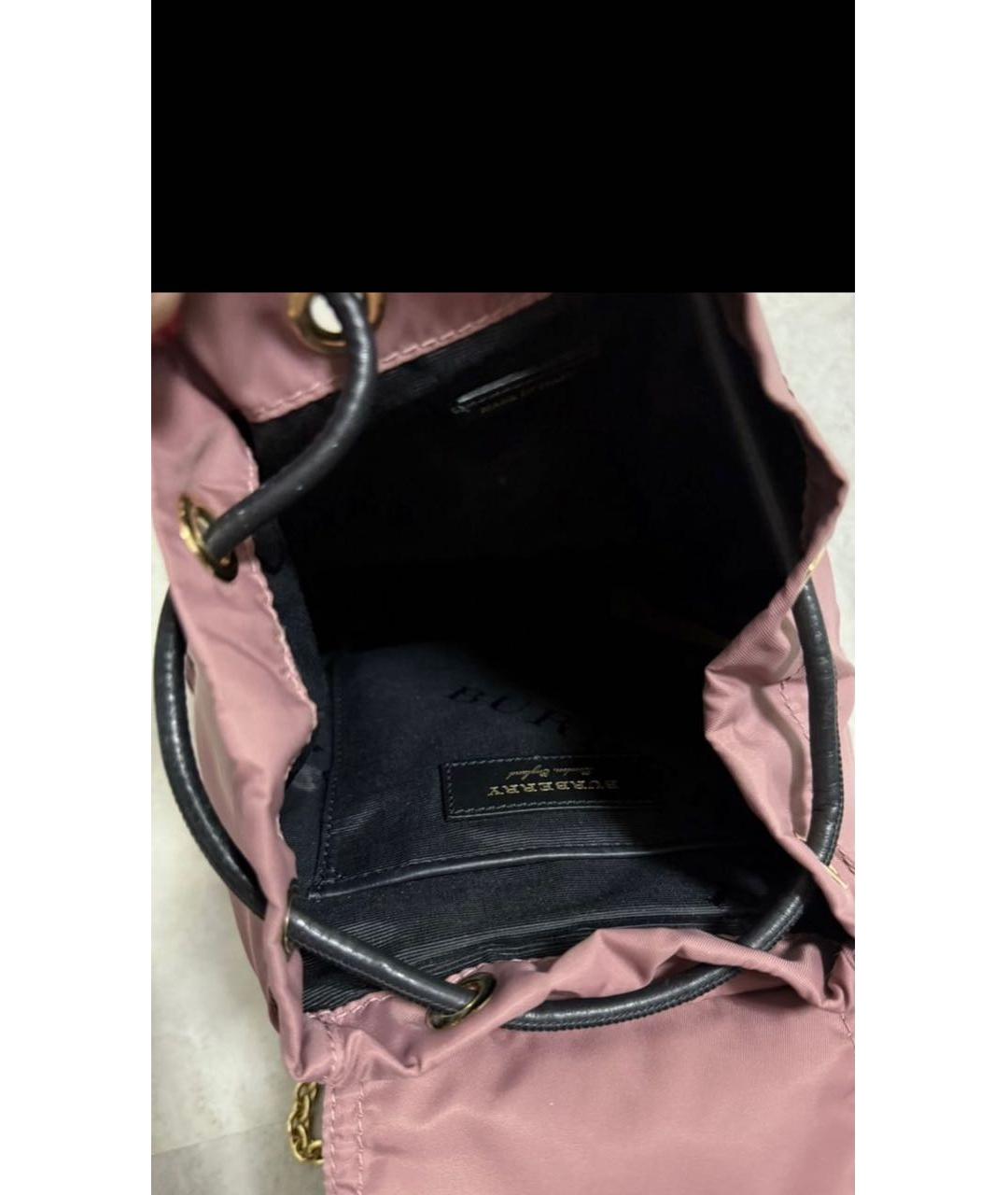 BURBERRY Коралловый тканевый рюкзак, фото 5