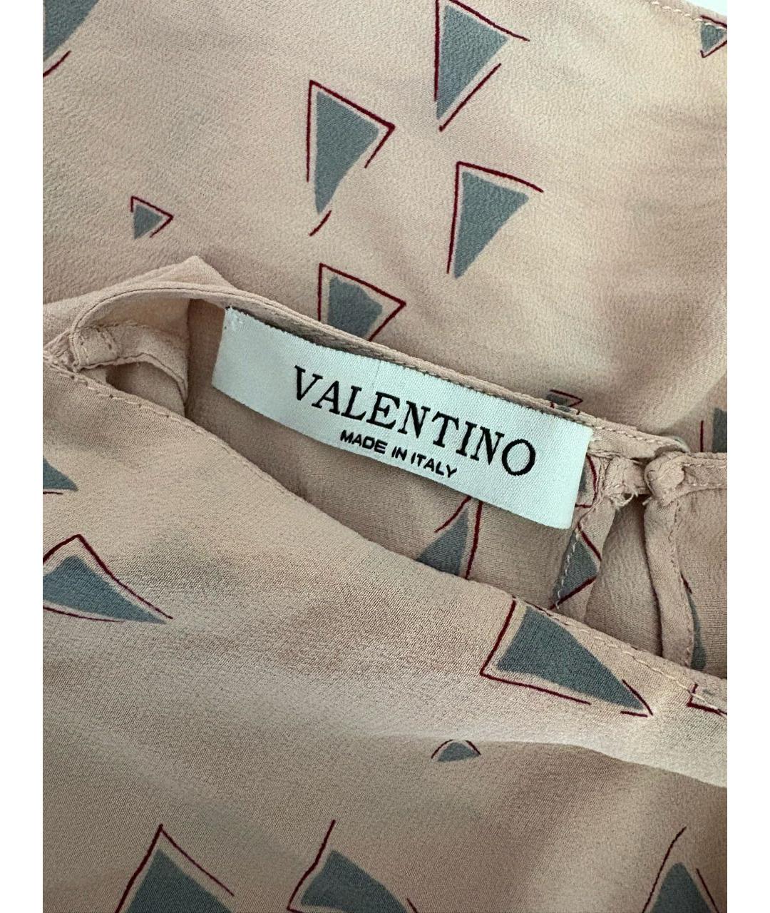 VALENTINO Розовая шелковая блузы, фото 3