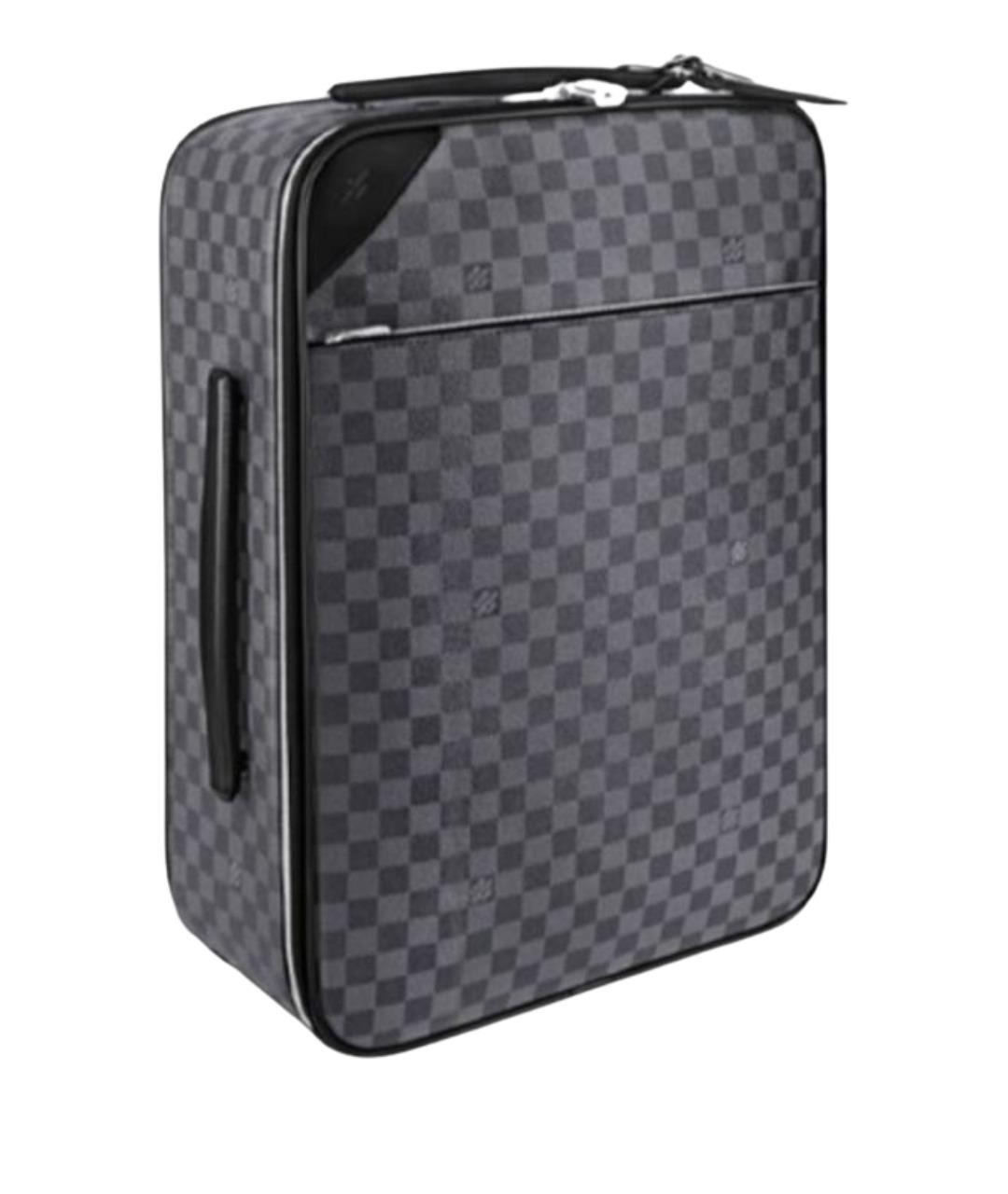 LOUIS VUITTON Антрацитовый чемодан из канвы, фото 1