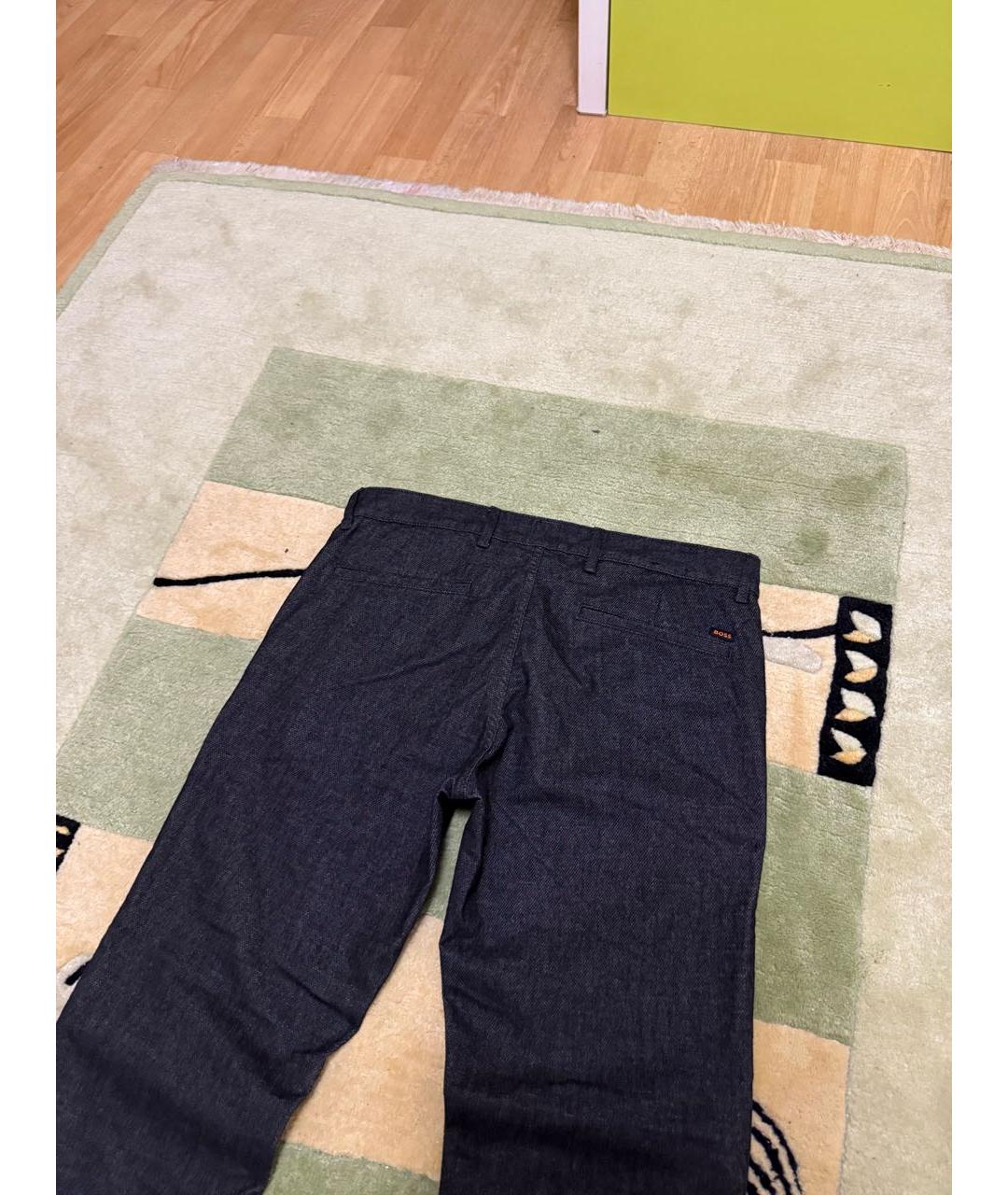 HUGO BOSS Антрацитовые вискозные брюки чинос, фото 3