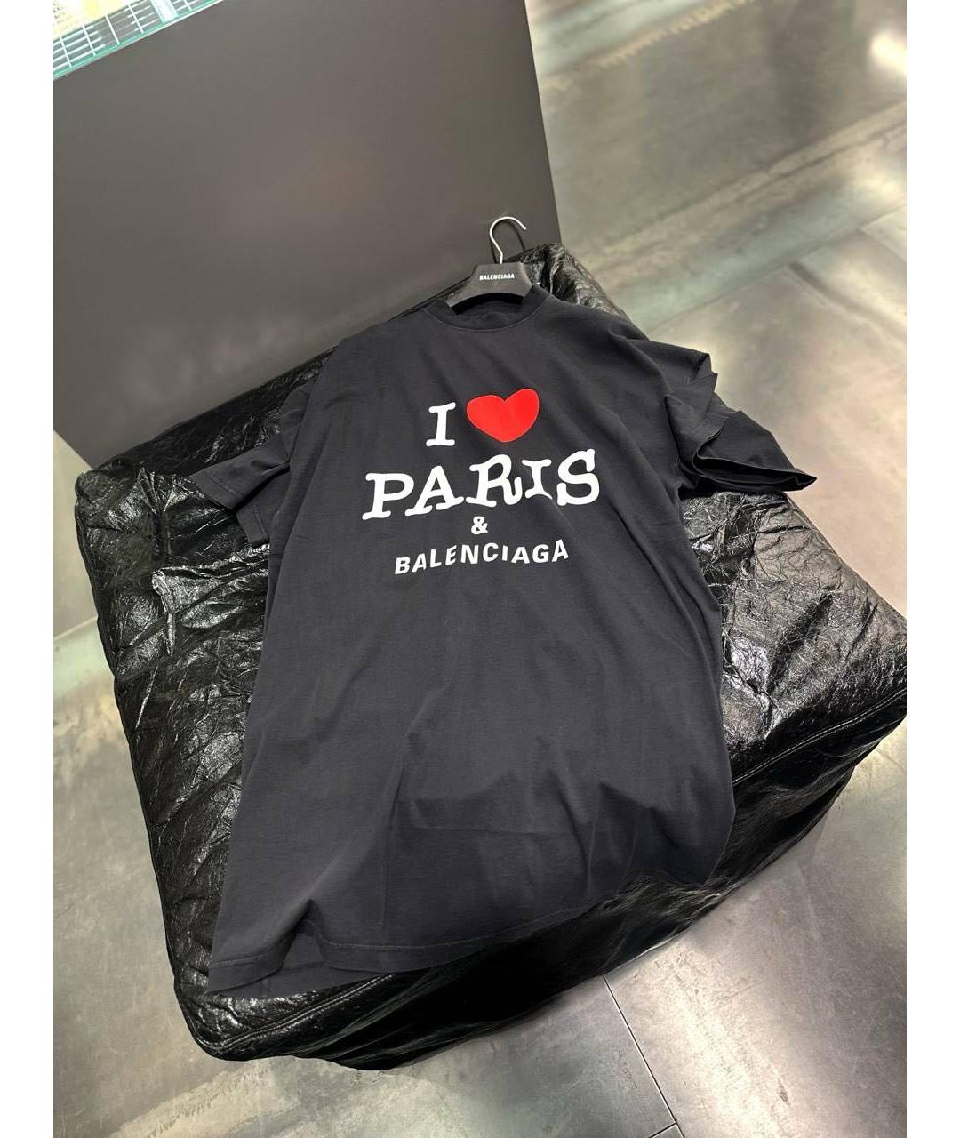 BALENCIAGA Черная футболка, фото 2