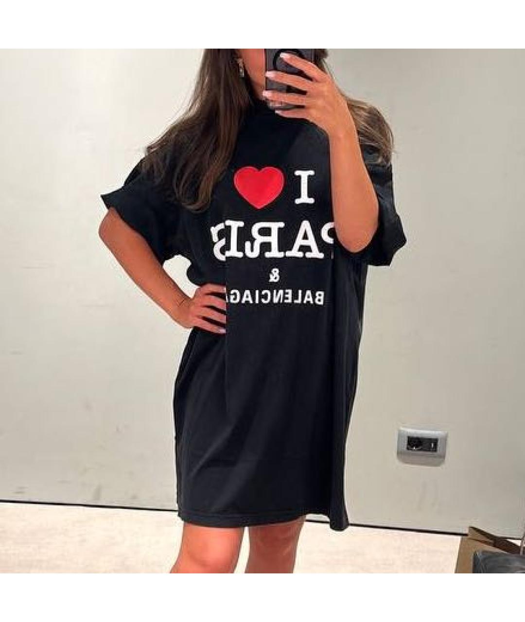 BALENCIAGA Черная футболка, фото 4