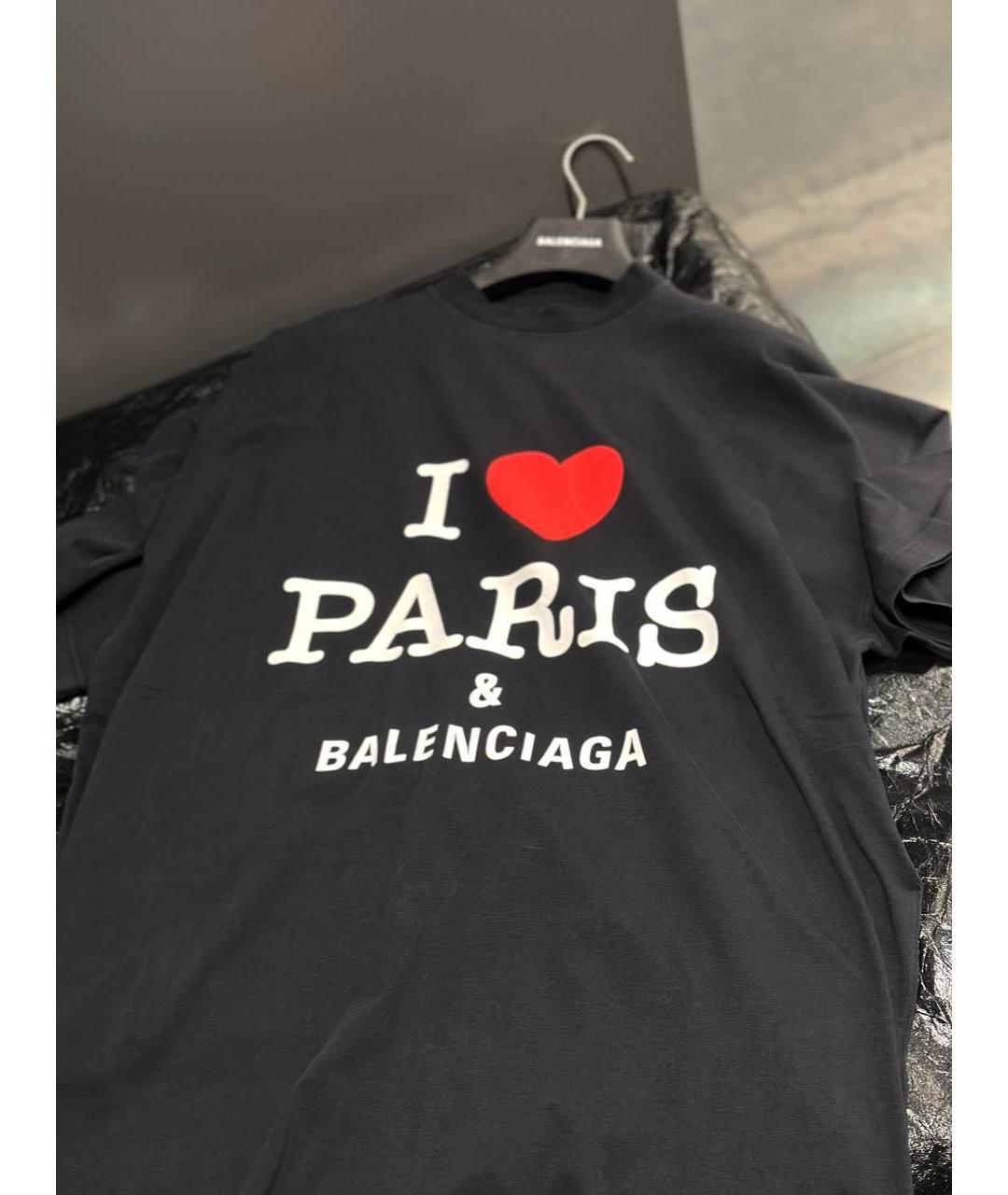BALENCIAGA Черная футболка, фото 3