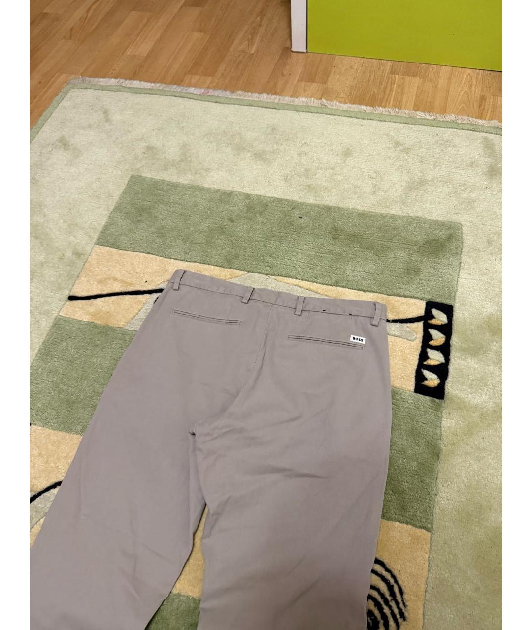 HUGO BOSS Бежевые хлопковые брюки чинос, фото 3