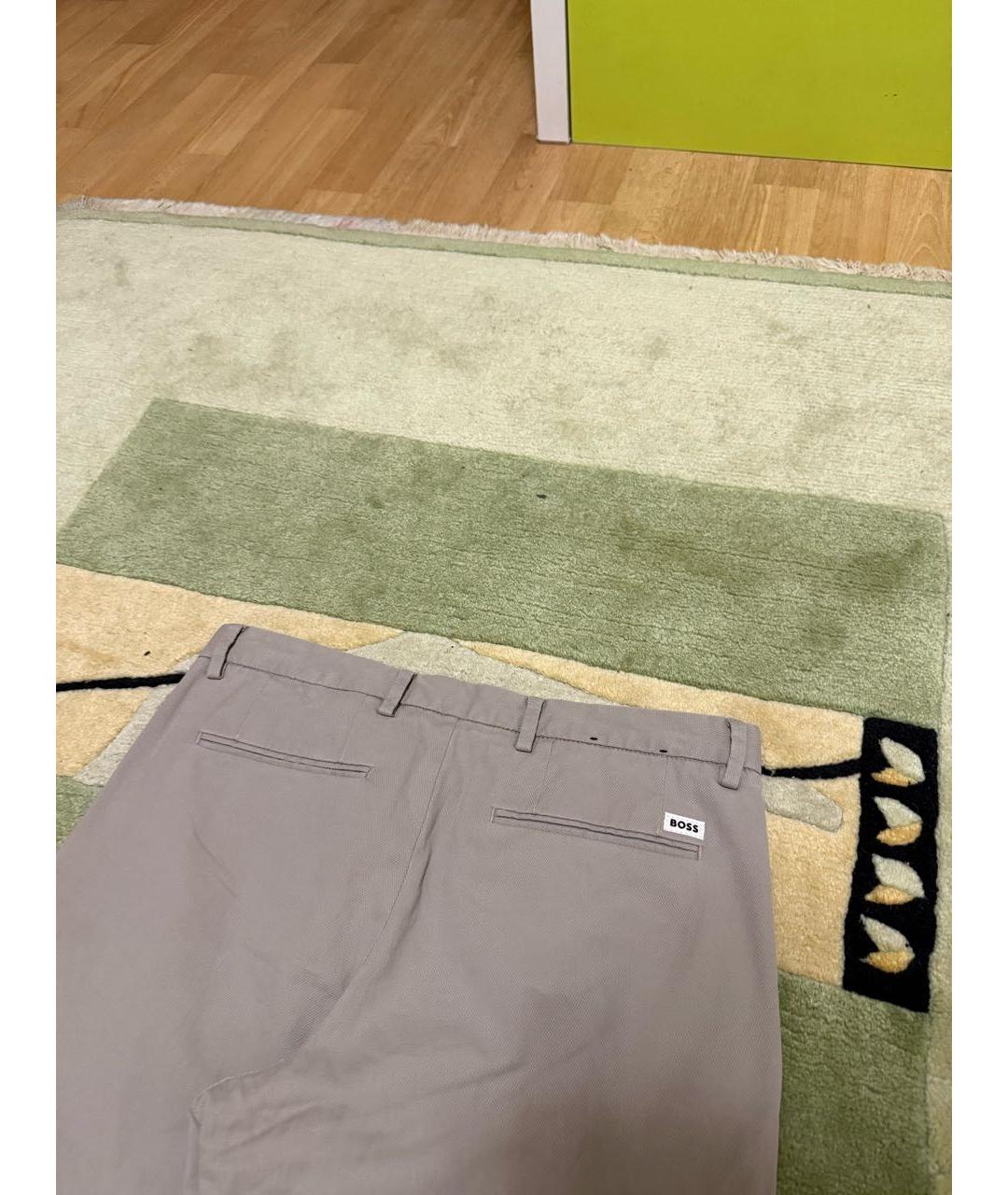 HUGO BOSS Бежевые хлопковые брюки чинос, фото 4